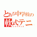 とある中学校の軟式テニス（ソフトテニス）