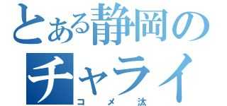 とある静岡のチャライ奴（コメ汰）