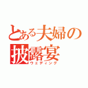 とある夫婦の披露宴（ウェディング）