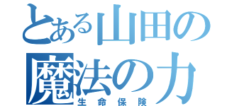 とある山田の魔法の力（生命保険）