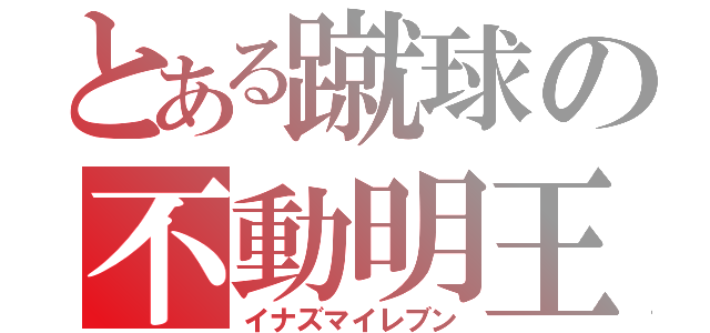 とある蹴球の不動明王（イナズマイレブン）