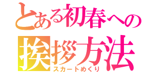 とある初春への挨拶方法（スカートめくり）