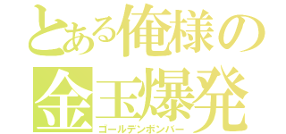 とある俺様の金玉爆発（ゴールデンボンバー）