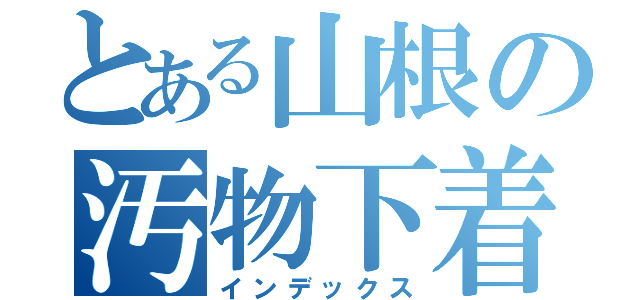 とある山根の汚物下着（インデックス）