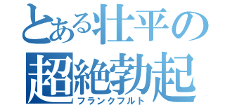 とある壮平の超絶勃起（フランクフルト）