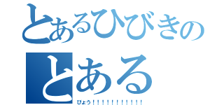 とあるひびきのとある（びょう！！！！！！！！！！！）