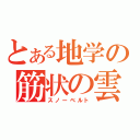 とある地学の筋状の雲（スノーベルト）