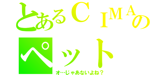 とあるＣＩＭＡ君のペット（オ…じゃあないよね？）