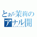 とある茉莉のアナル開発（インデックス）