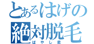 とあるはげの絶対脱毛人間（ばやし君）