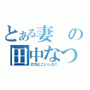 とある妻の田中なつみ（片方どこいった？）