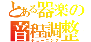 とある器楽の音程調整（チューニング）