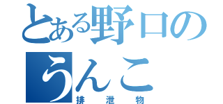 とある野口のうんこ（排泄物）