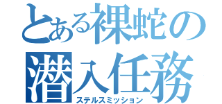 とある裸蛇の潜入任務（ステルスミッション）