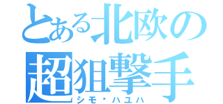 とある北欧の超狙撃手（シモ·ハユハ）