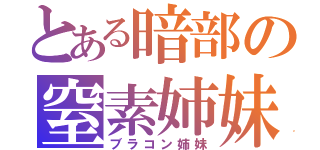 とある暗部の窒素姉妹（ブラコン姉妹）