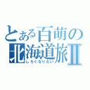 とある百萌の北海道旅行Ⅱ（しろくなりたい）