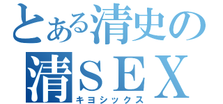 とある清史の清ＳＥＸ（キヨシックス）