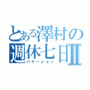 とある澤村の週休七日Ⅱ（バケーション）