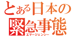 とある日本の緊急事態（エマージェンシー）