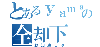 とあるｙａｍａの全却下（お知恵じゃ）