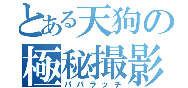 とある天狗の極秘撮影（パパラッチ）