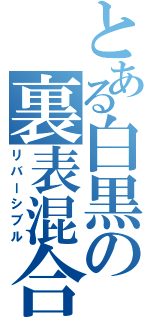 とある白黒の裏表混合（リバーシブル）