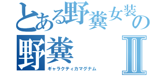 とある野糞女装の野糞Ⅱ（ギャラクティカマグナム）