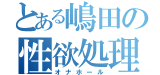 とある嶋田の性欲処理具（オナホール）