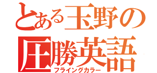 とある玉野の圧勝英語（フライングカラー）