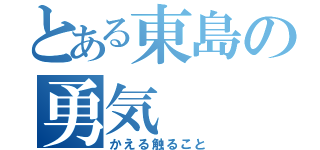 とある東島の勇気（かえる触ること）