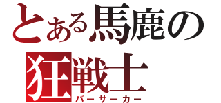 とある馬鹿の狂戦士（バーサーカー）