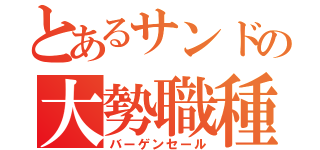 とあるサンドの大勢職種（バーゲンセール）