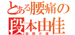 とある腰痛の段本由佳（訪問介護）