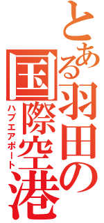 とある羽田の国際空港（ハブエアポート）