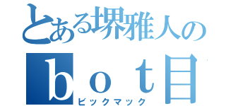 とある堺雅人のｂｏｔ目録（ビックマック）