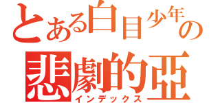 とある白目少年の悲劇的亞灼（インデックス）