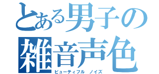 とある男子の雑音声色（ビューティフル　ノイズ）