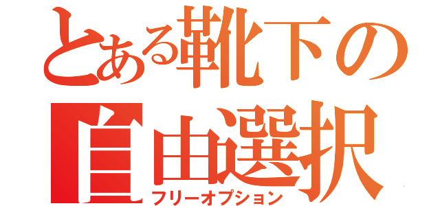 とある靴下の自由選択（フリーオプション）