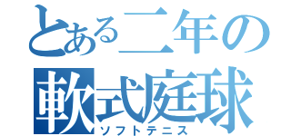 とある二年の軟式庭球（ソフトテニス）