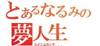 とあるなるみの夢人生（ユメニムカッテ．．．）