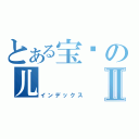 とある宝贝の儿Ⅱ（インデックス）