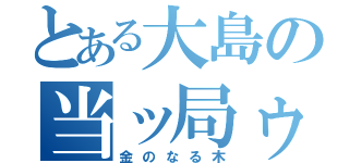 とある大島の当ッ局ゥ（金のなる木）