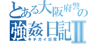 とある大阪府警の強姦日記Ⅱ（キチガイ日常）