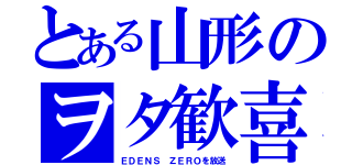 とある山形のヲタ歓喜（ＥＤＥＮＳ ＺＥＲＯを放送）