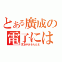 とある廣成の電子には（意志があるんだよ）