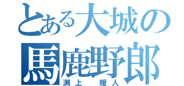 とある大城の馬鹿野郎（渕上　暖人）