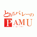 とあるバレーのＰＡＭＵ（（´；ω；｀）ウッ…）