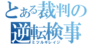 とある裁判の逆転検事（ミツルギレイジ）