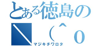 とある徳島の＼（＾ｏ＾）／（マジキチワロタ）